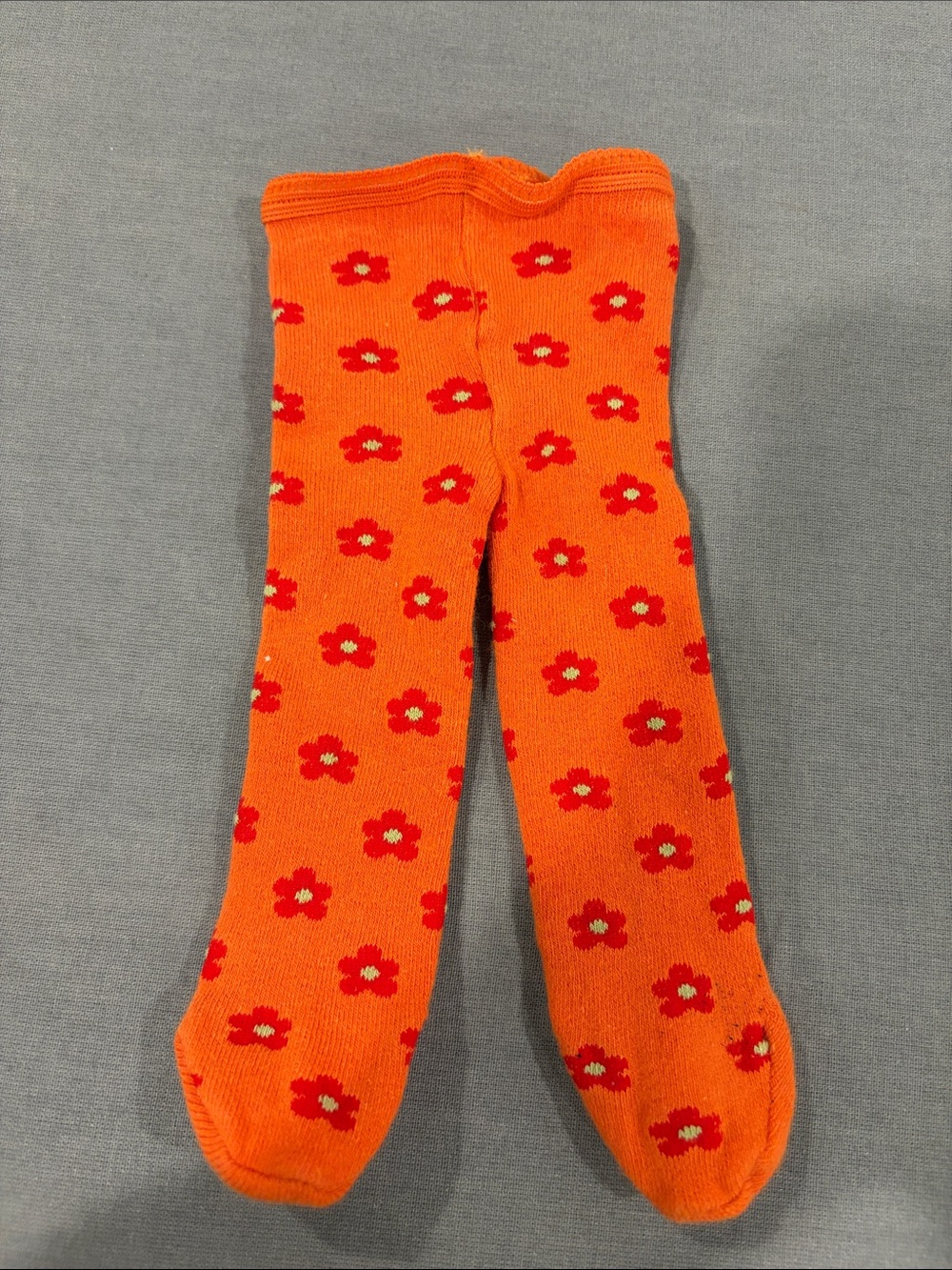 Bitty baby for American doll Orange Floral Crew Socks